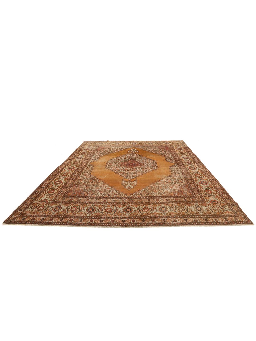 Vintage Wool χαλί με περίπλοκα μοτίβα σε ζεστούς τόνους από τη Μέση Ανατολή