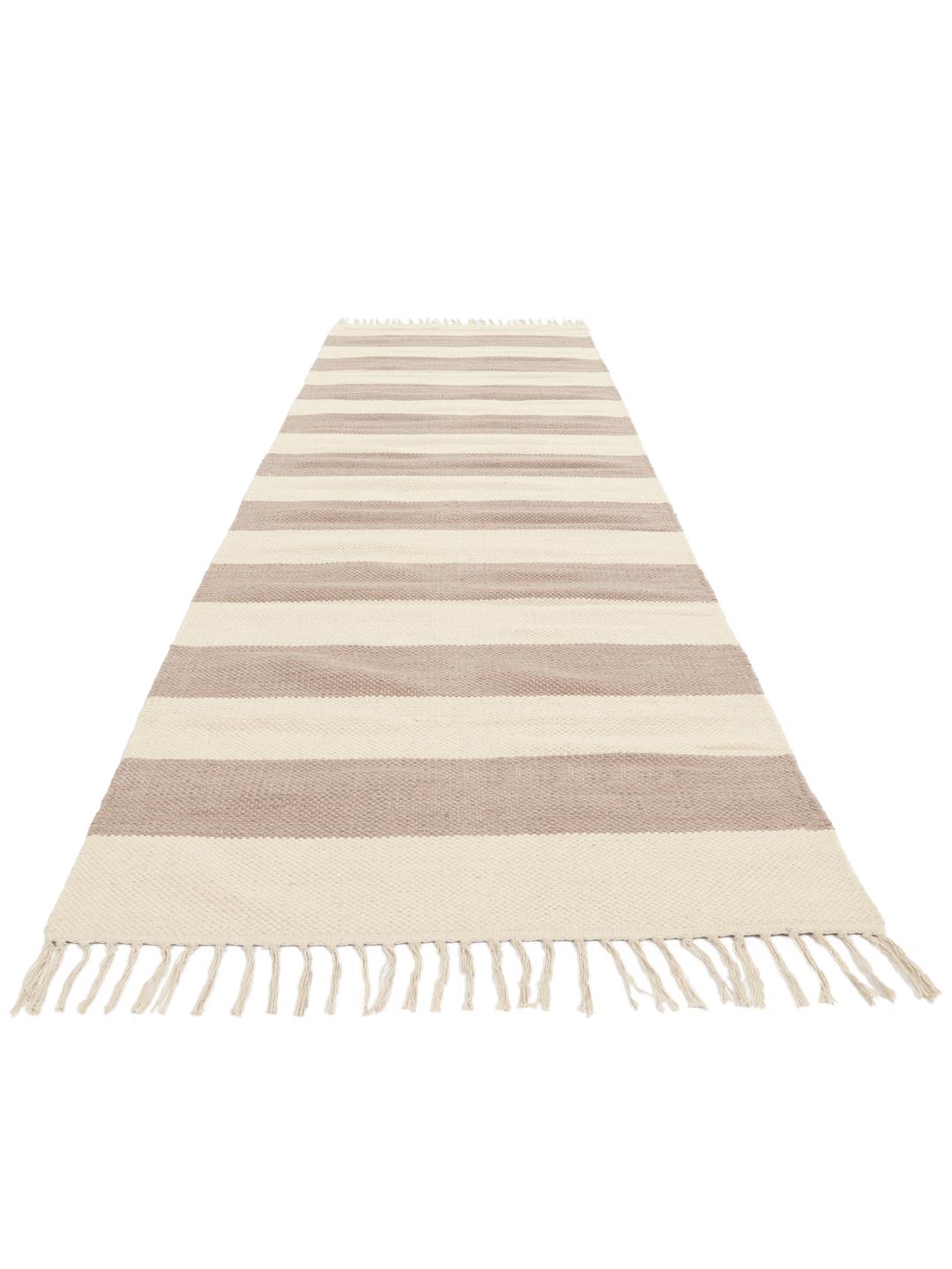 Cotton stripe brun løber - Rugvista