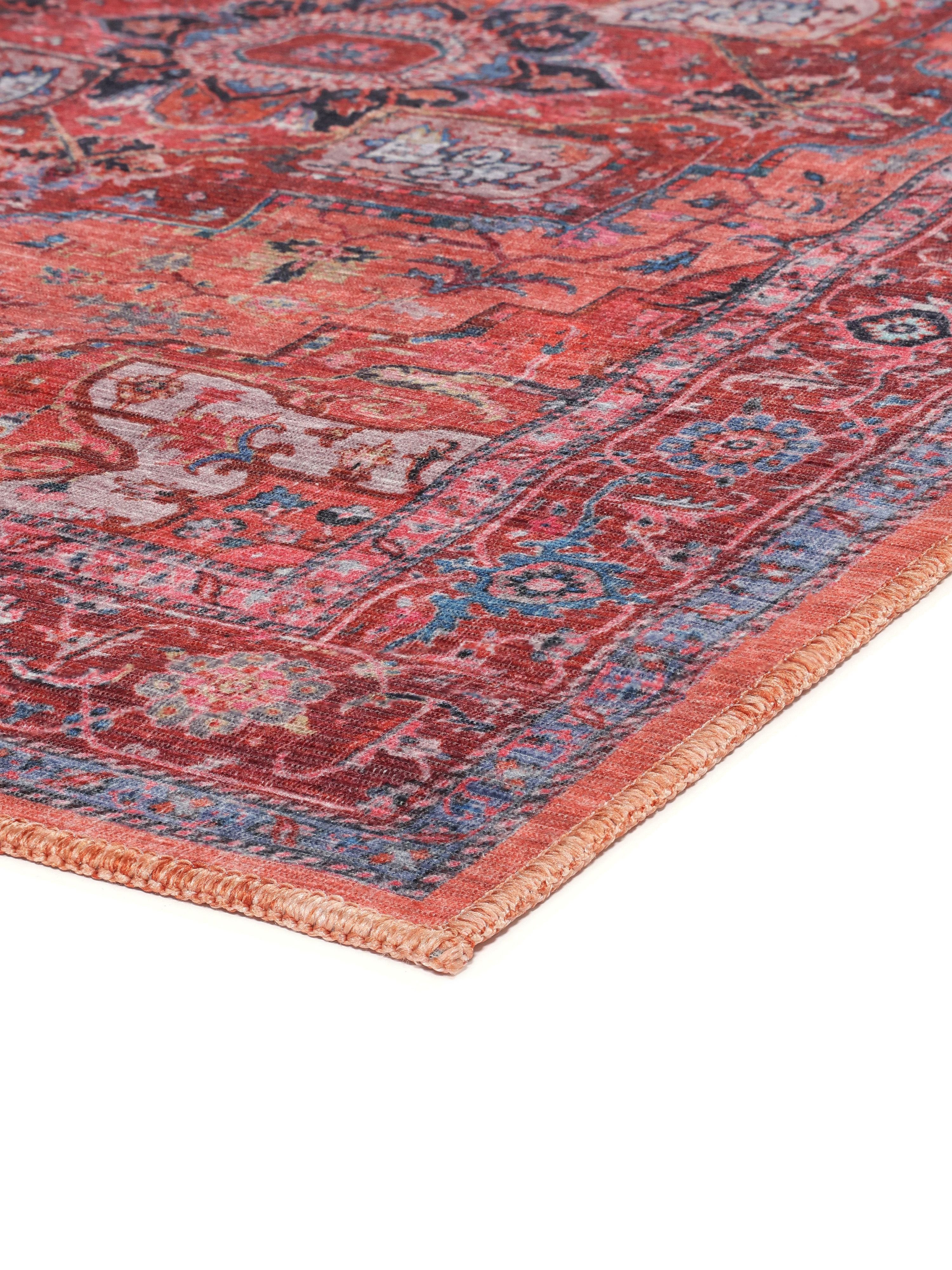 Rugvista essential - Georgia Oriental - レッド / ブルー 200 x 300