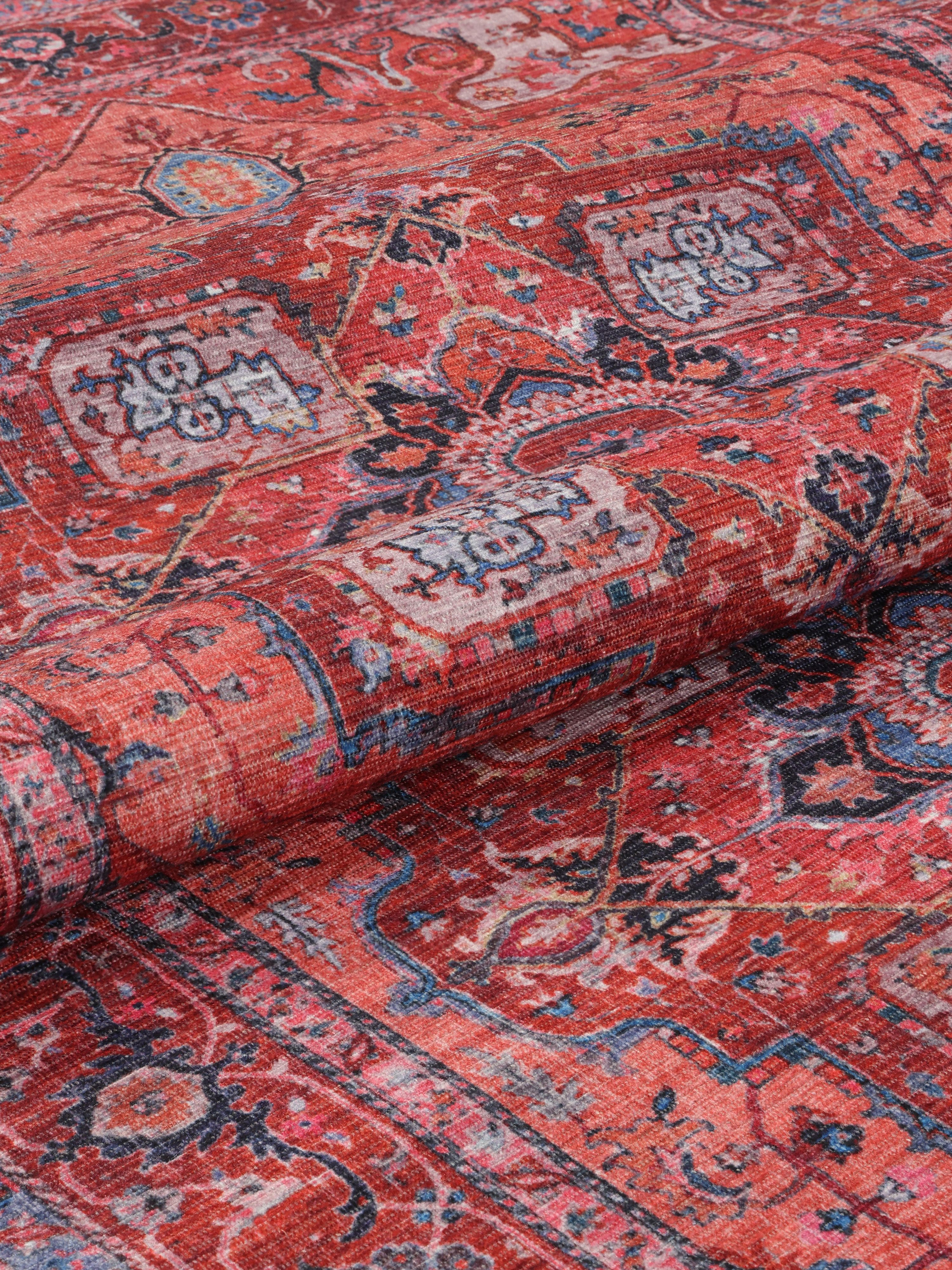 Rugvista essential - Georgia Oriental - レッド / ブルー 200 x