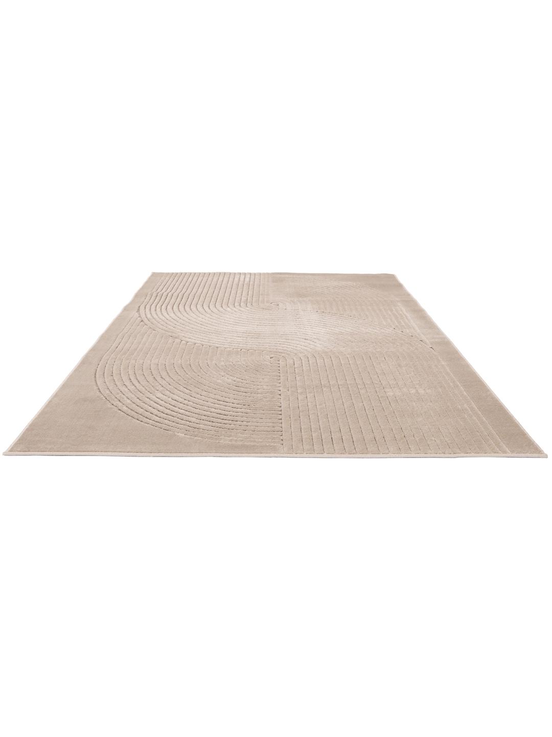Beige tapijt met gestructureerde lijnen
