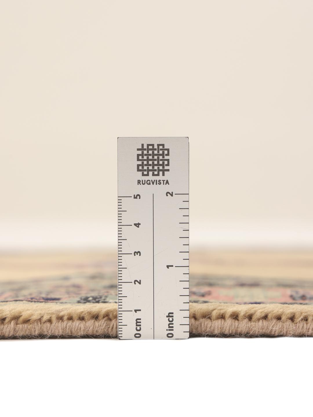Håndknyttet Pakistan Bokhara 3ply-tæppe med beige felt og geometrisk medaljon