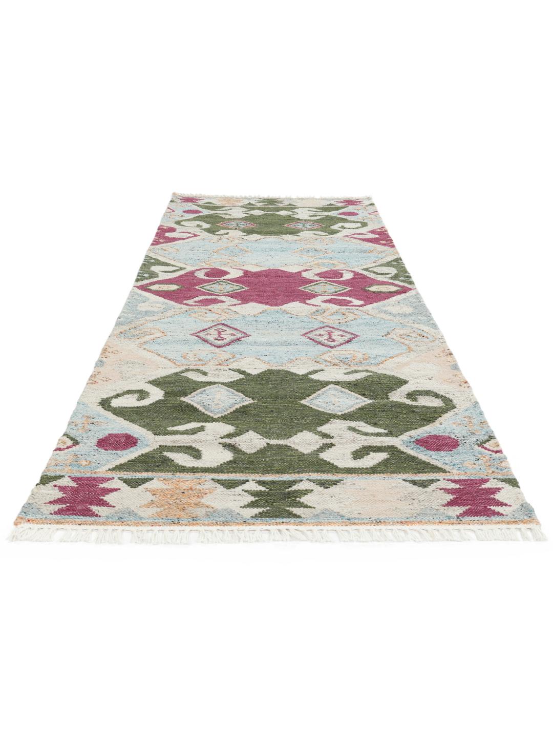 Tapis de couloir multicolore