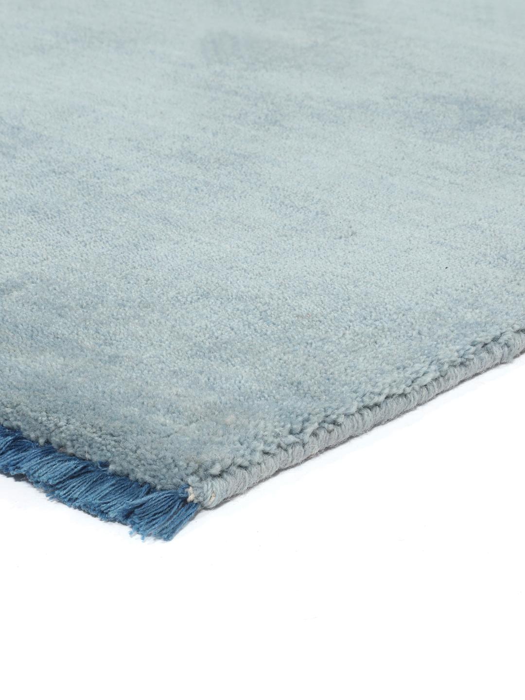 Handloom fringes - Lichtblauw - 160 x 230 cm