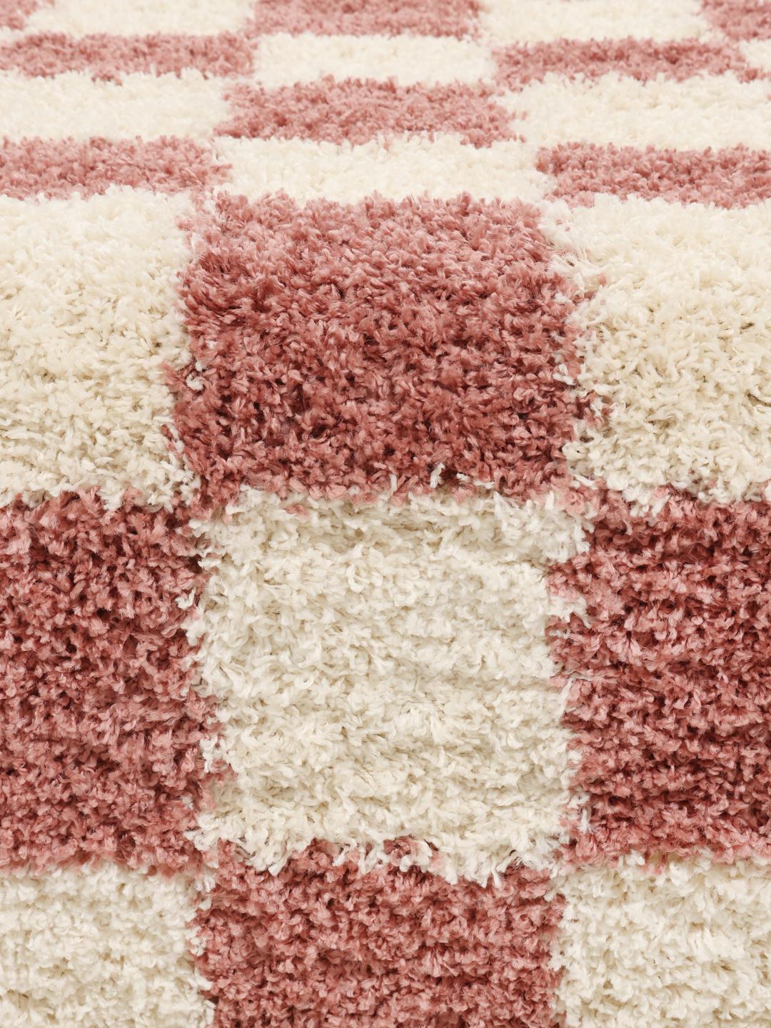 Chessie Pink Square Rug - Rugvista
