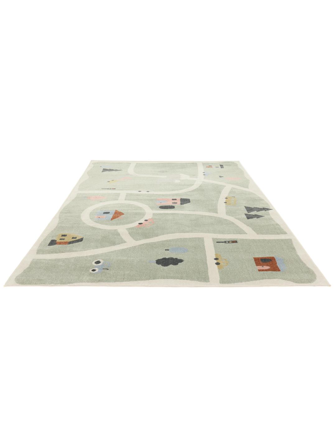 Tapis vert et multicolore