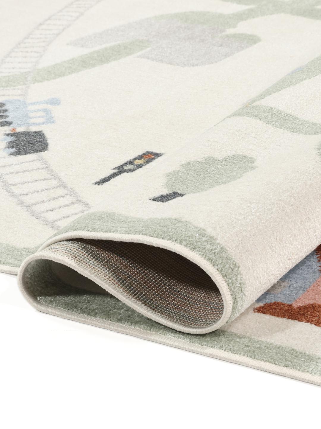 Rugvista essential - Road map - White / Multicolor 160 x 230 cm Rug ...