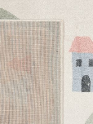 RugVista Road Map Tapis Pour Chambre D'enfant, 140x200 Cm, Rectangulaire, Poil Court, Lavable En Machine Jusqu'à 30°, Chambre Pour Jeunes Et Bébés, Résiste à L'eau, Rouille/Multi