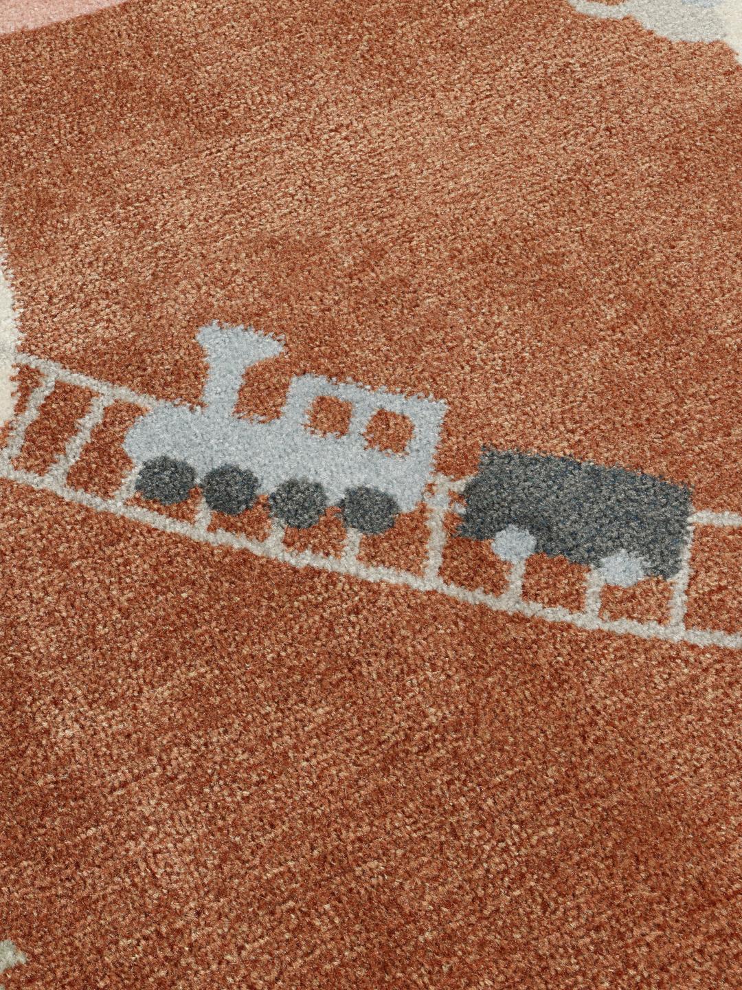 Tapis rouge rouille
