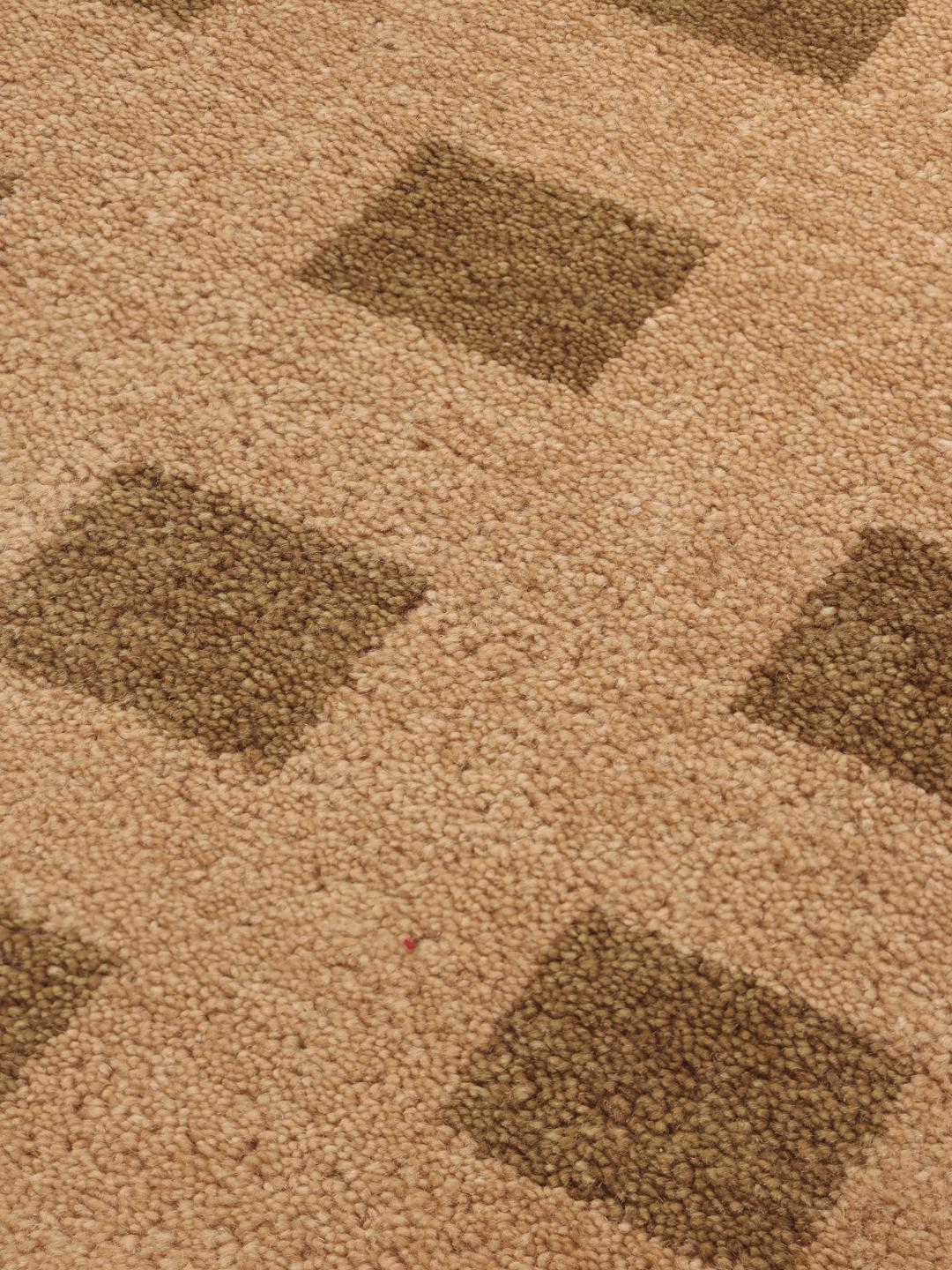 Hand-knotted Gabbeh wool rug from the Middle East in beige
