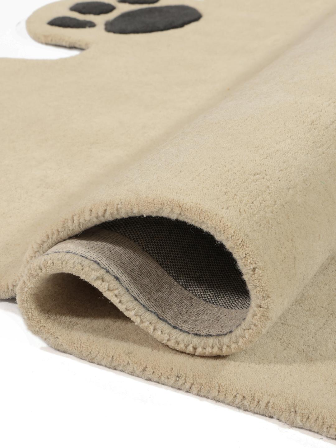 Tæppe i cremebeige