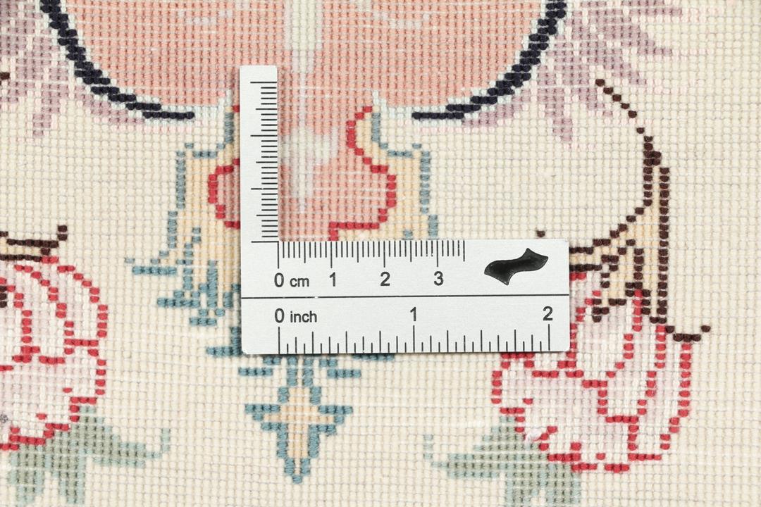 Tapis Tabriz noué à la main venant du Moyen-Orient dans des tons beiges