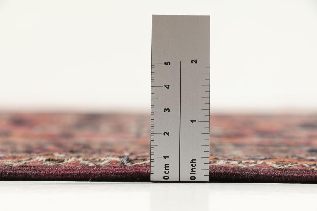 Håndknyttet Baluch tæppe i mørkerøde nuancer med gentagende stamme-motiver