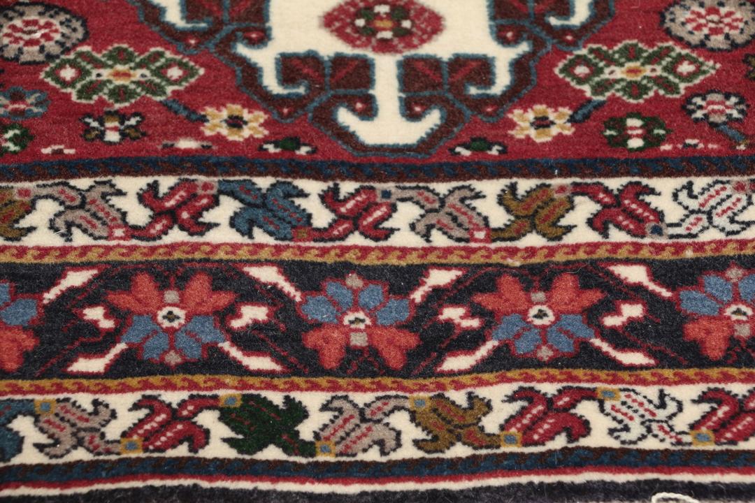 Met de hand geknoopt Gabbeh Kashkooli tapijt van Wool uit het Midden-Oosten in rood en beige