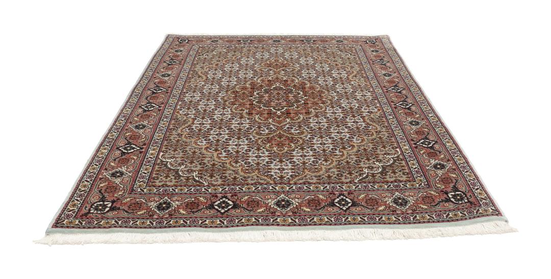 Met de hand geknoopt Tabriz tapijt uit het Midden-Oosten in veelkleurige tinten