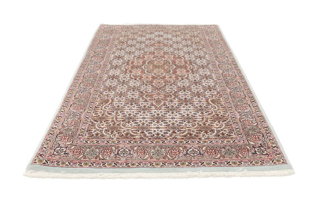 Håndknyttet Tabriz-tæppe fra Mellemøsten i dybe røde og beige nuancer