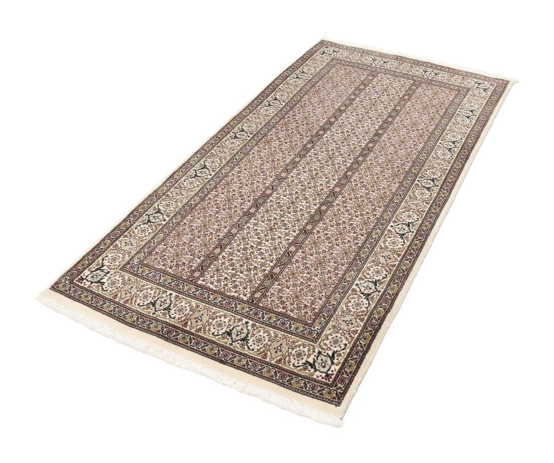 Håndknyttet Tabriz 50 Raj tæppe fra Mellemøsten i beige nuancer