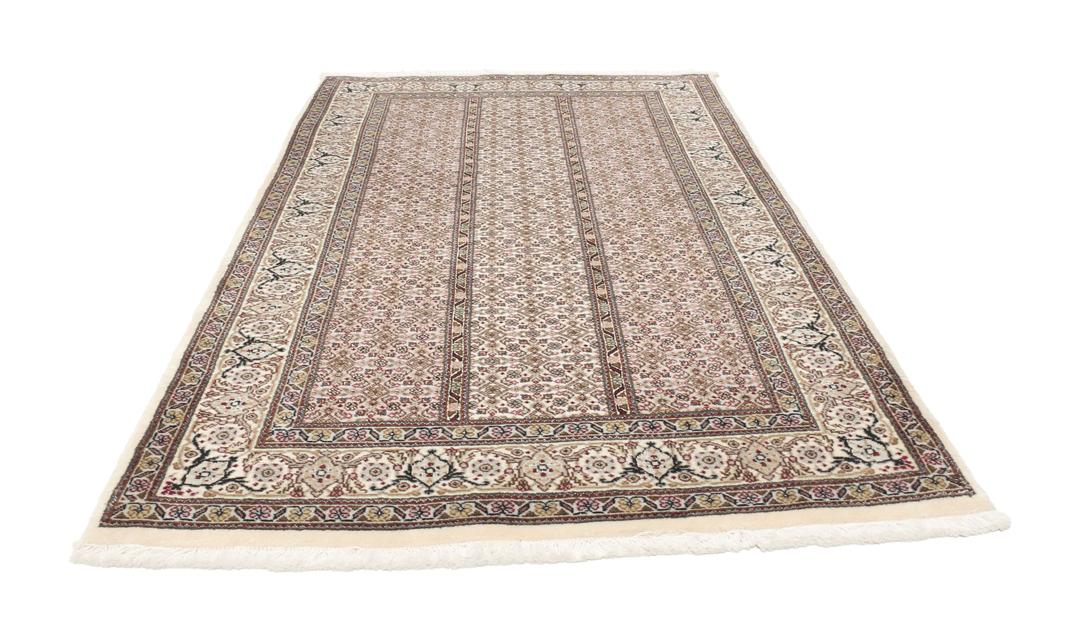 Håndknyttet Tabriz 50 Raj tæppe fra Mellemøsten i beige nuancer