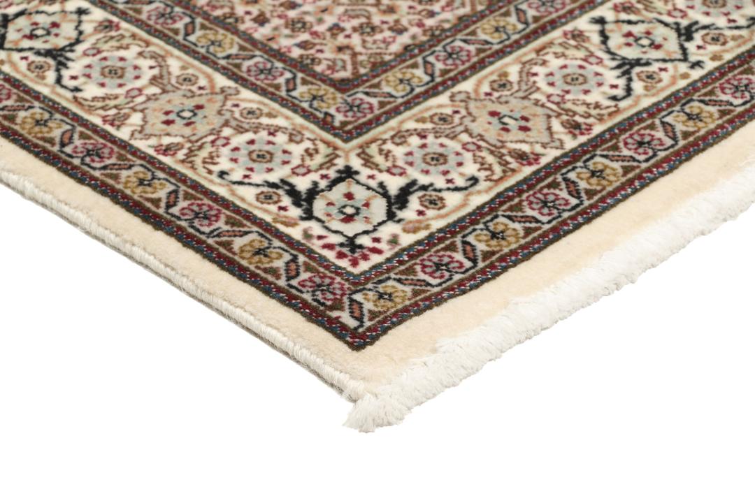 Håndknyttet Tabriz 50 Raj tæppe fra Mellemøsten i beige nuancer