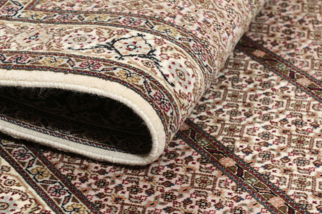 Håndknyttet Tabriz 50 Raj tæppe fra Mellemøsten i beige nuancer