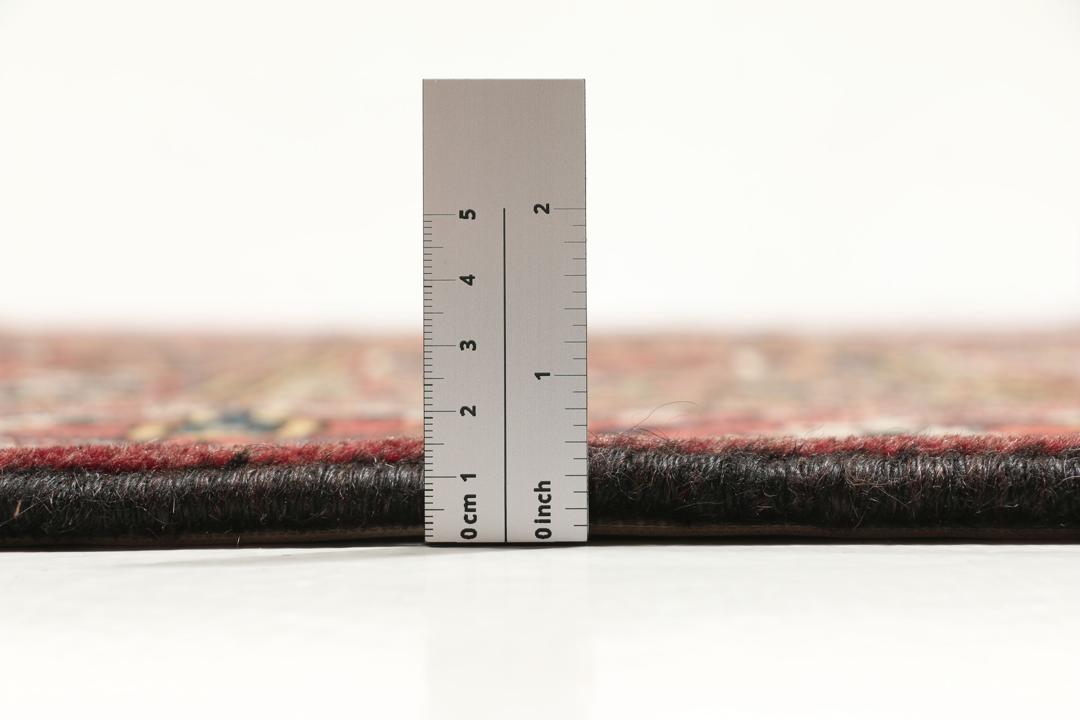 Et håndknyttet Bakhtiari-tæppe fra Mellemøsten i flerfarvede nuancer.