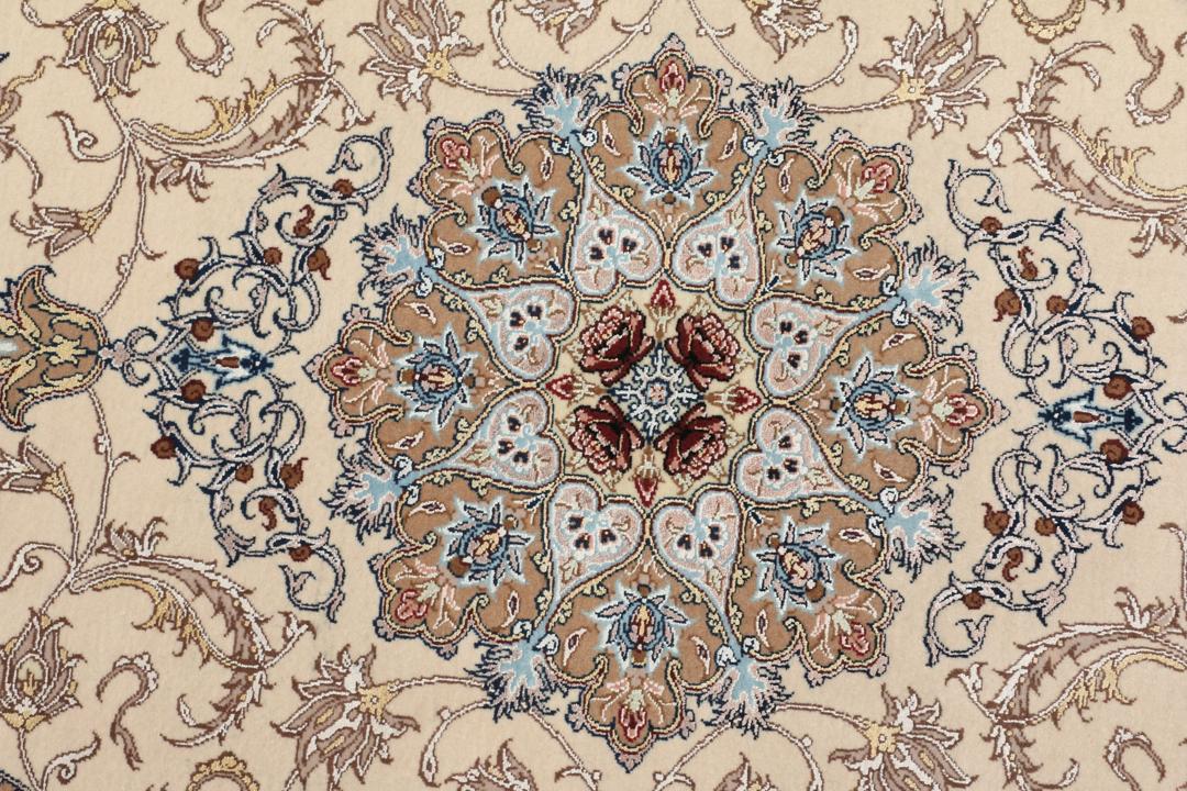 
    Isfahan urdimbre de seda - Marrón / Naranja - 85 x 127 cm
  