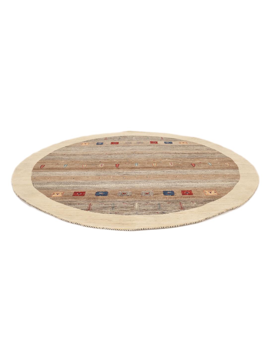 Gabbeh Loribaft - Brown / Orange - Ø 200 cm