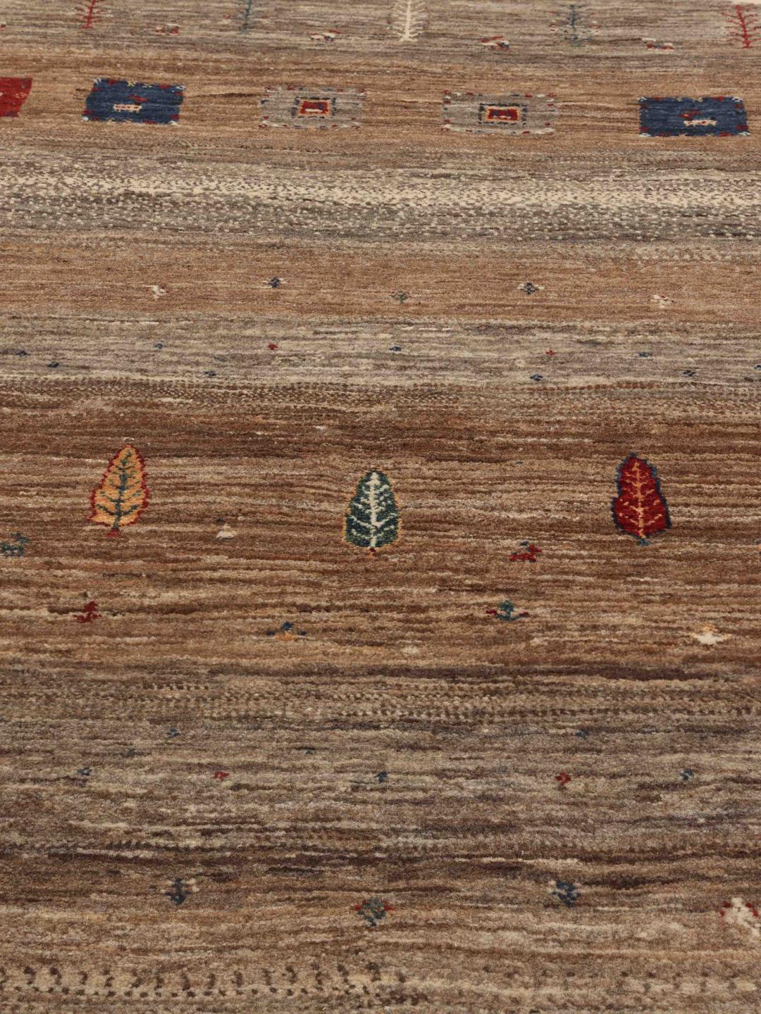 Gabbeh Loribaft - Brown / Orange - Ø 200 cm