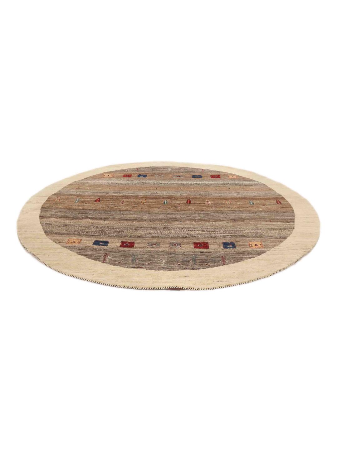 Gabbeh Loribaft - Brown / Orange - Ø 200 cm