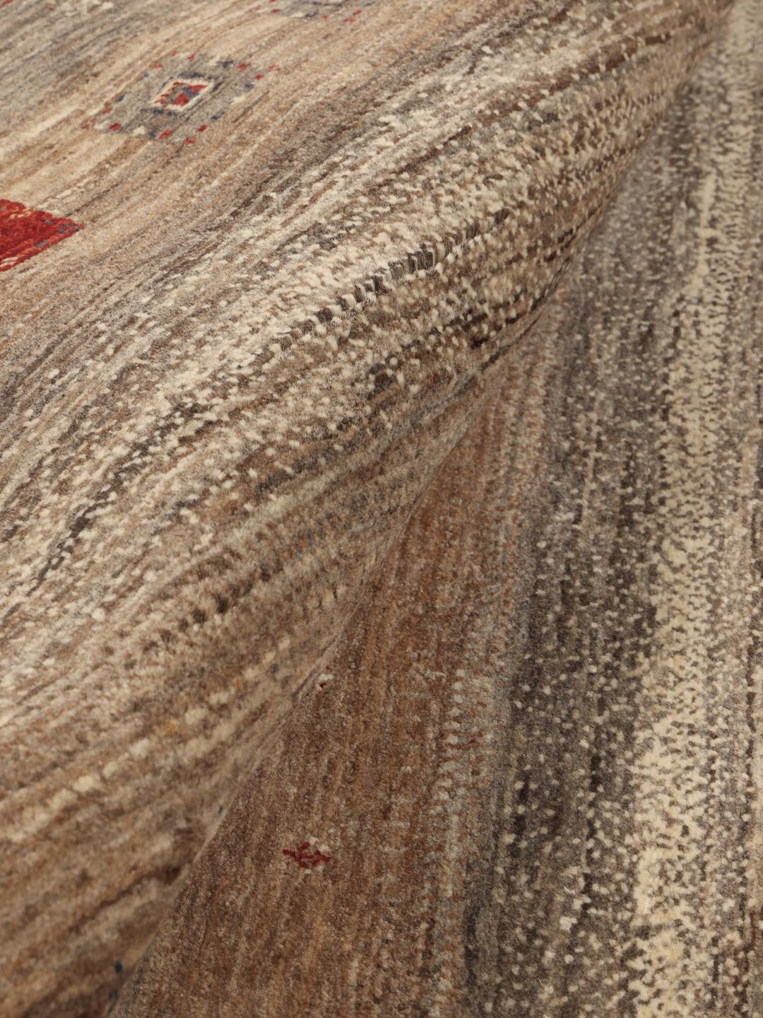 Gabbeh Loribaft - Brown / Orange - Ø 200 cm