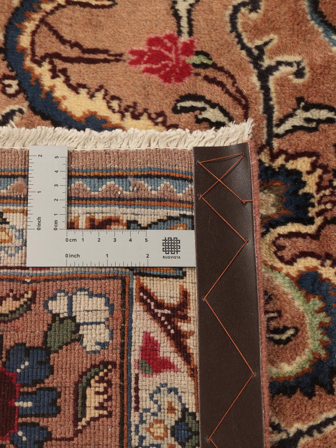 Alfombra Moud Sherkat Farsh anudada a mano del Medio Oriente en color marrón