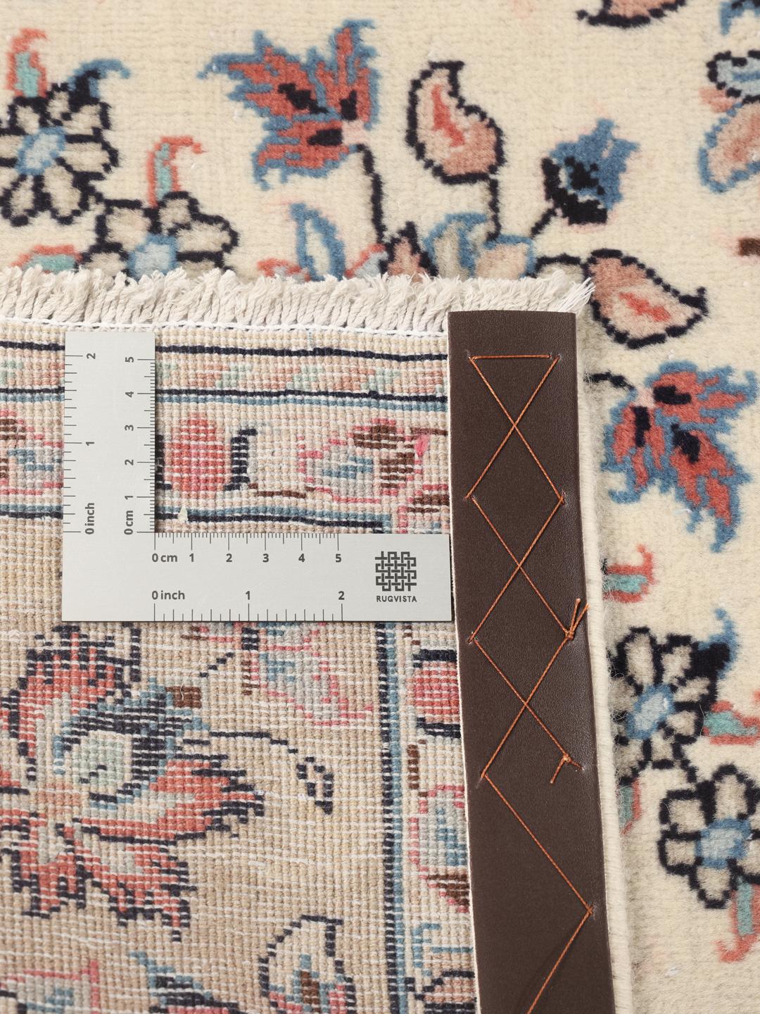 Hand-knotted Keshan rug from the Middle East in multicolor floral pattern