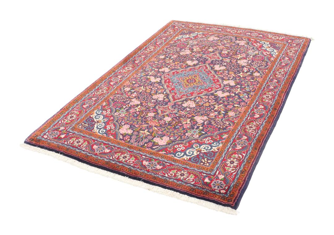 Hand-knotted Hamadan rug from the Middle East in multicolor