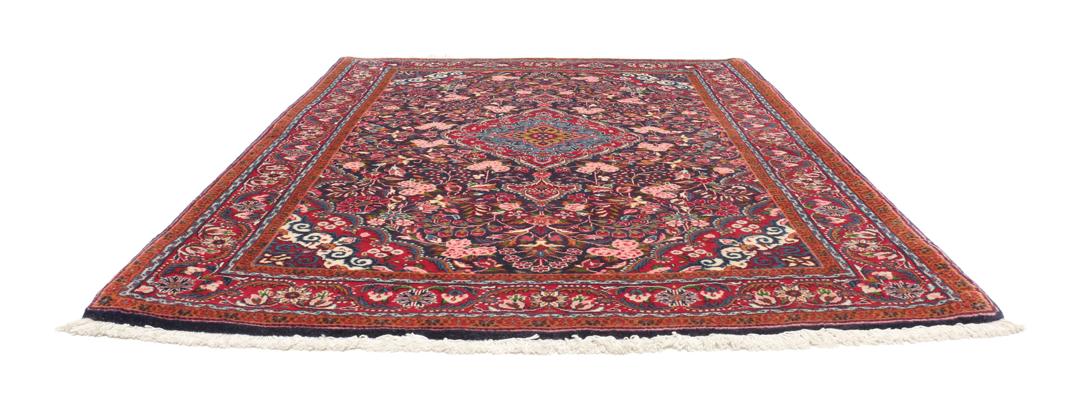 Hand-knotted Hamadan rug from the Middle East in multicolor