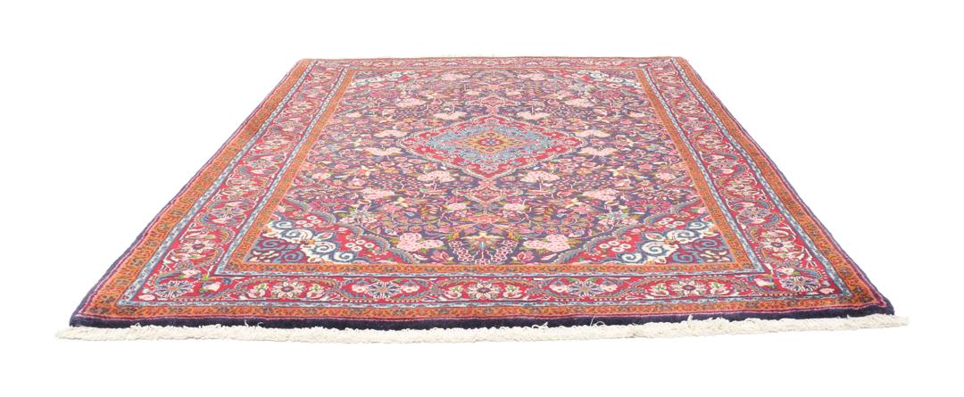 Hand-knotted Hamadan rug from the Middle East in multicolor