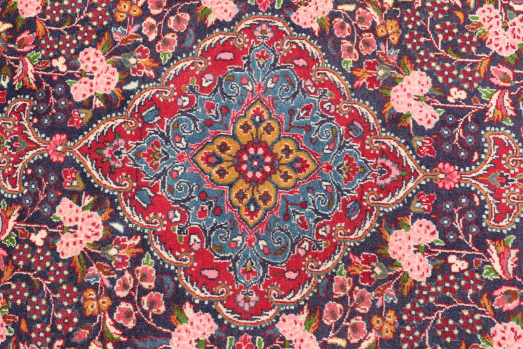 Hand-knotted Hamadan rug from the Middle East in multicolor