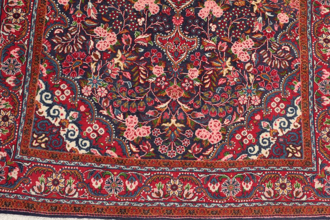 Hand-knotted Hamadan rug from the Middle East in multicolor