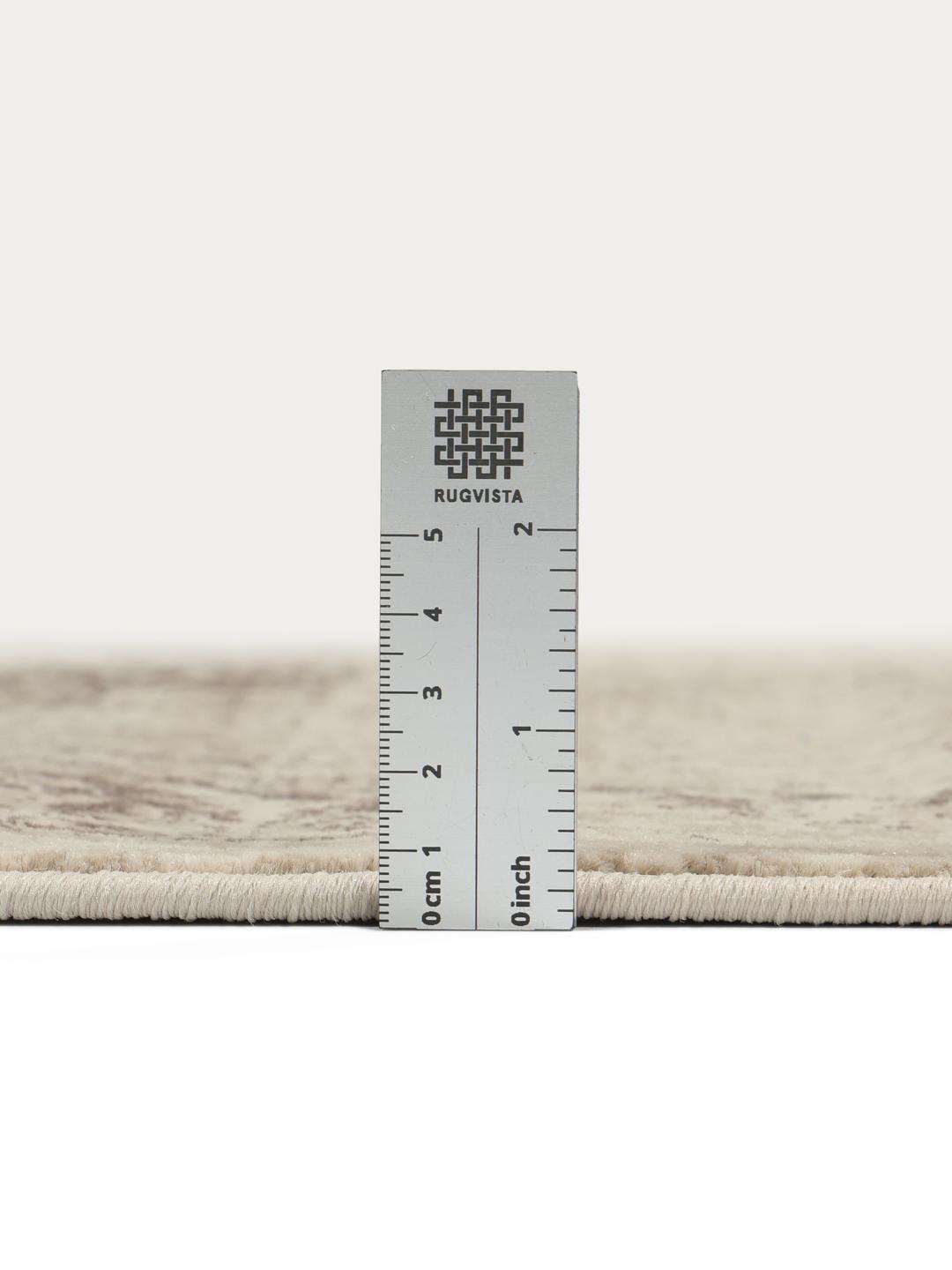 Beige vloerkleed met laagpolig oppervlak