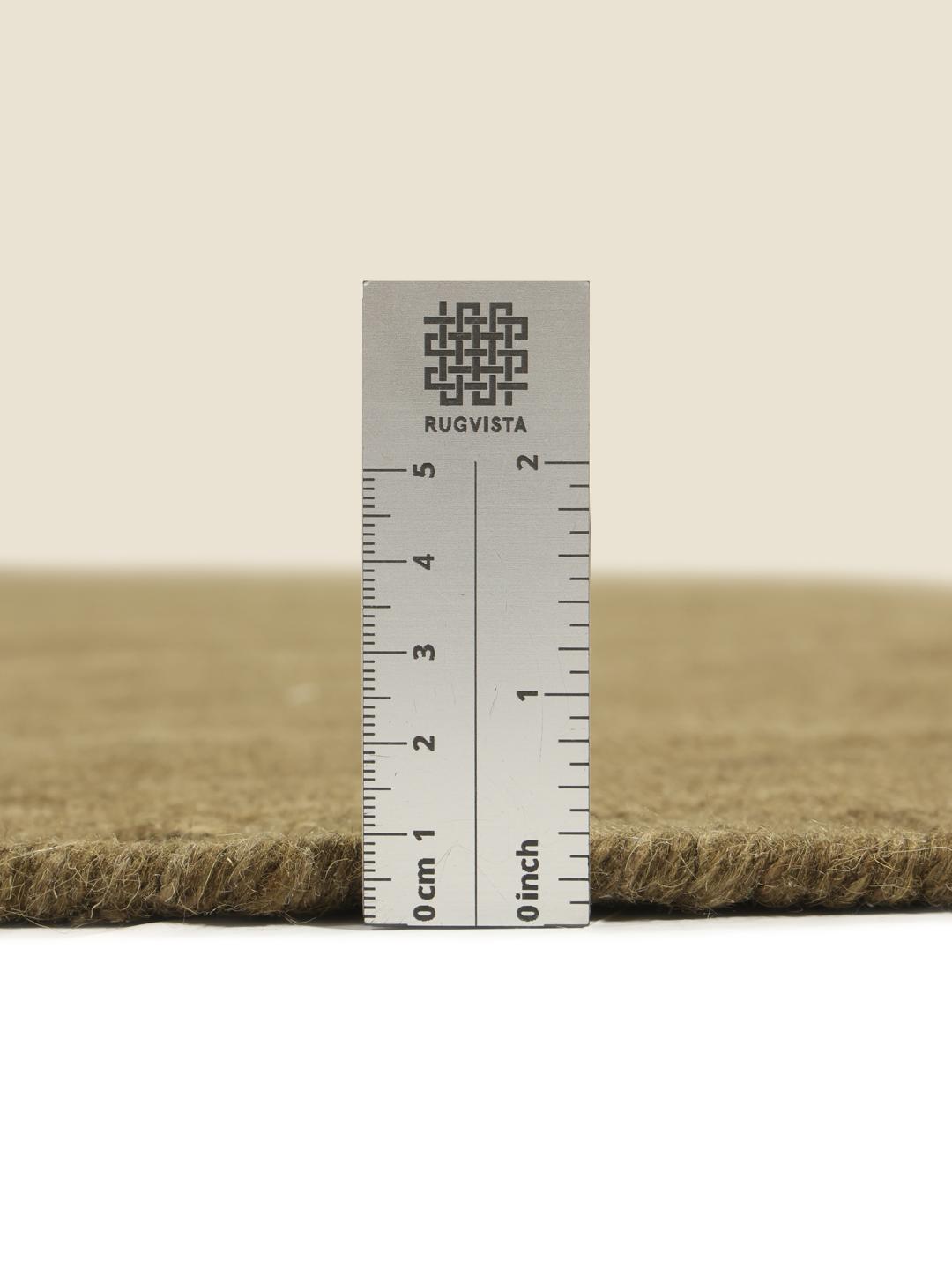 Tapis rond tissé à la main vert olive