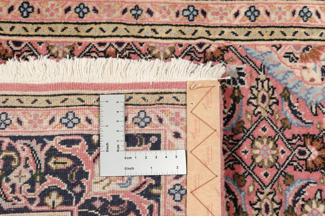 Handgeknoopt Hamadan Shahrbaf tapijt uit het Midden-Oosten in roze en zwart