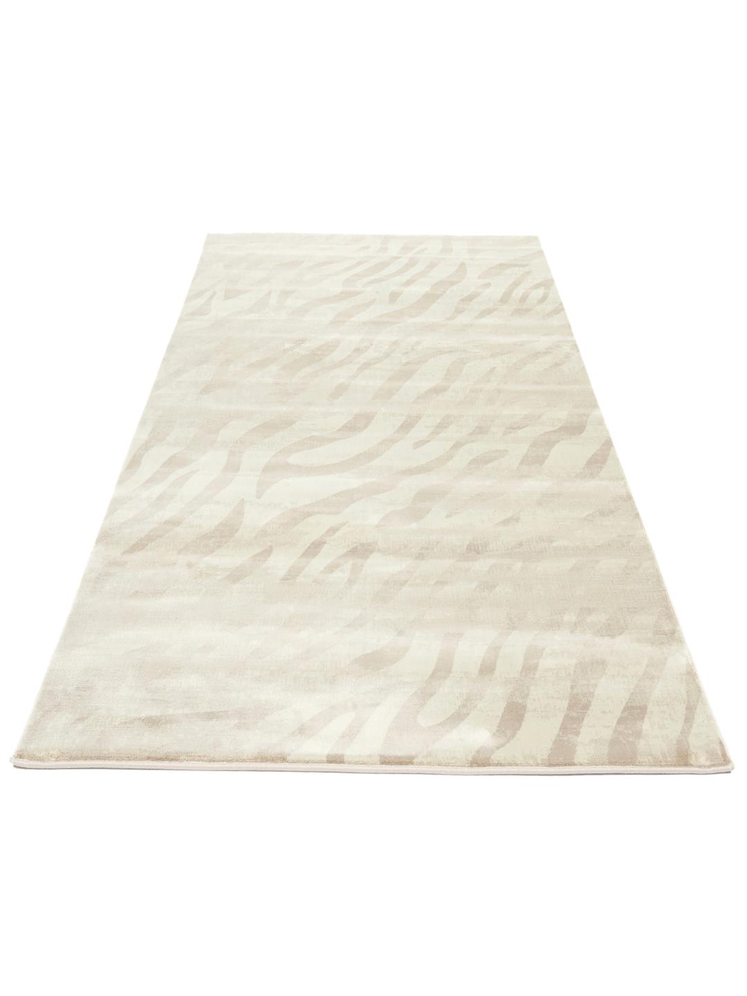 Beige løber med et subtilt dyremønster
