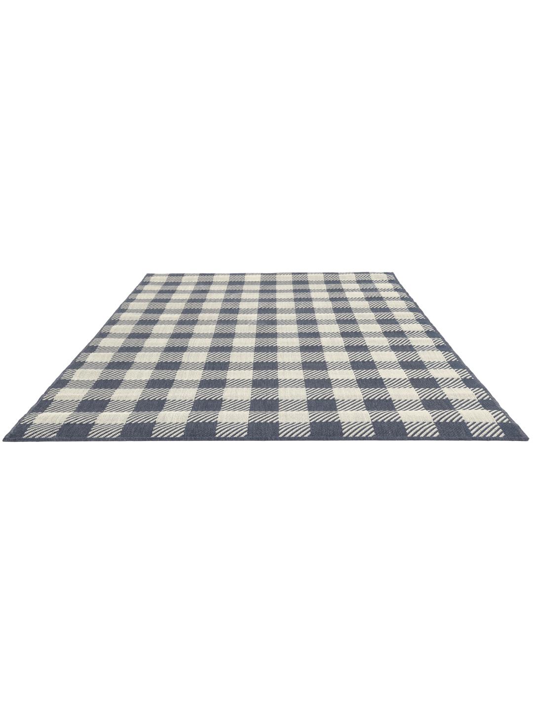 Rugvista essential - Gingham - Blue / White 140 x 200 cm Rug - Rugvista