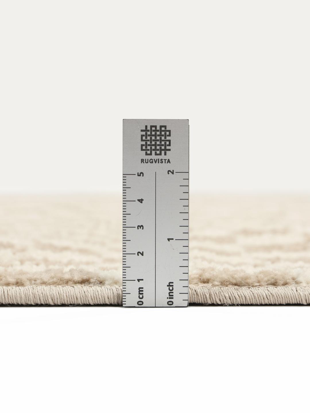 beige en wit geruit vloerkleed