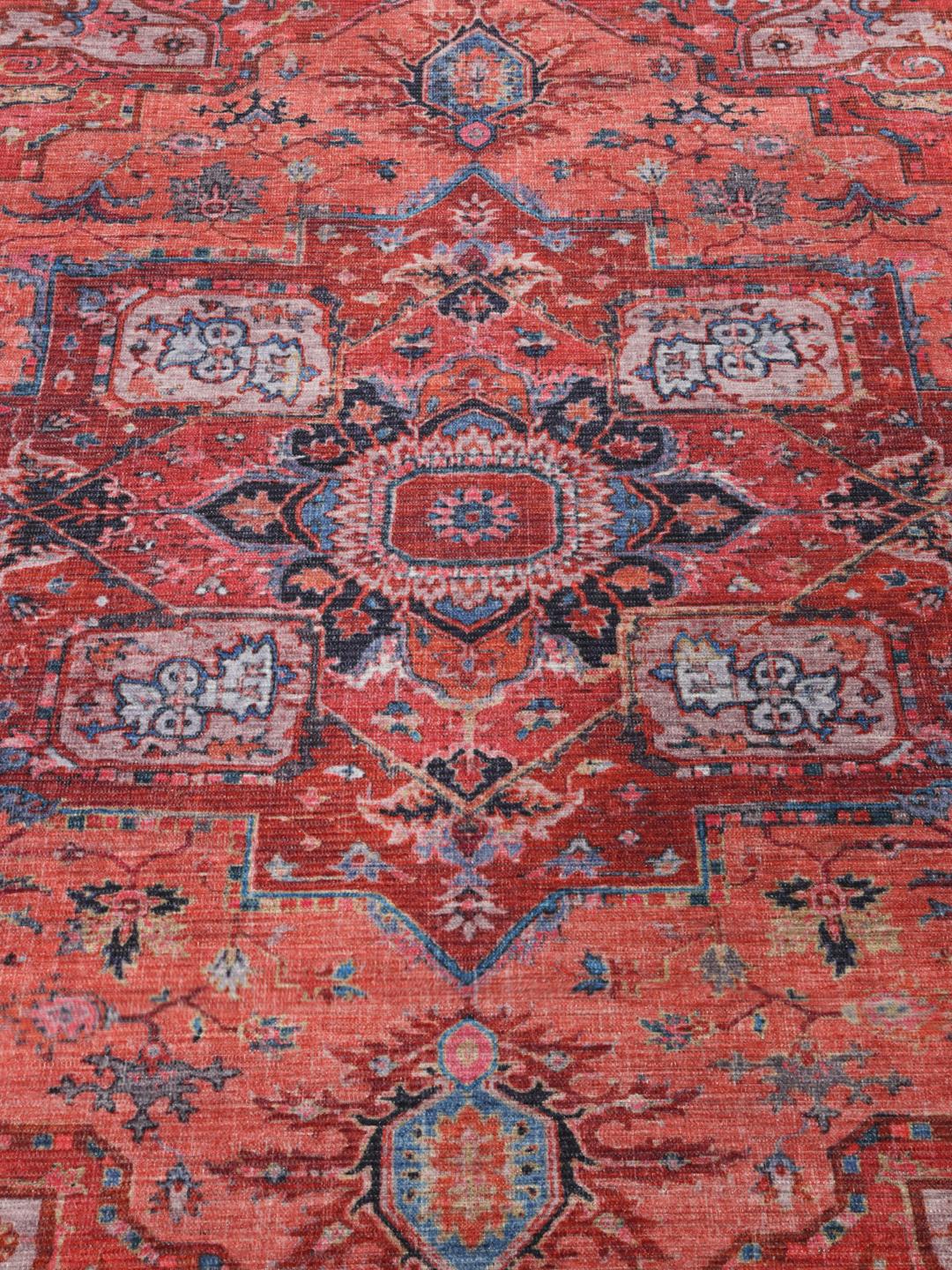 Rugvista essential - Georgia Oriental - Red / Blue 300 x 400 cm Cotton ...