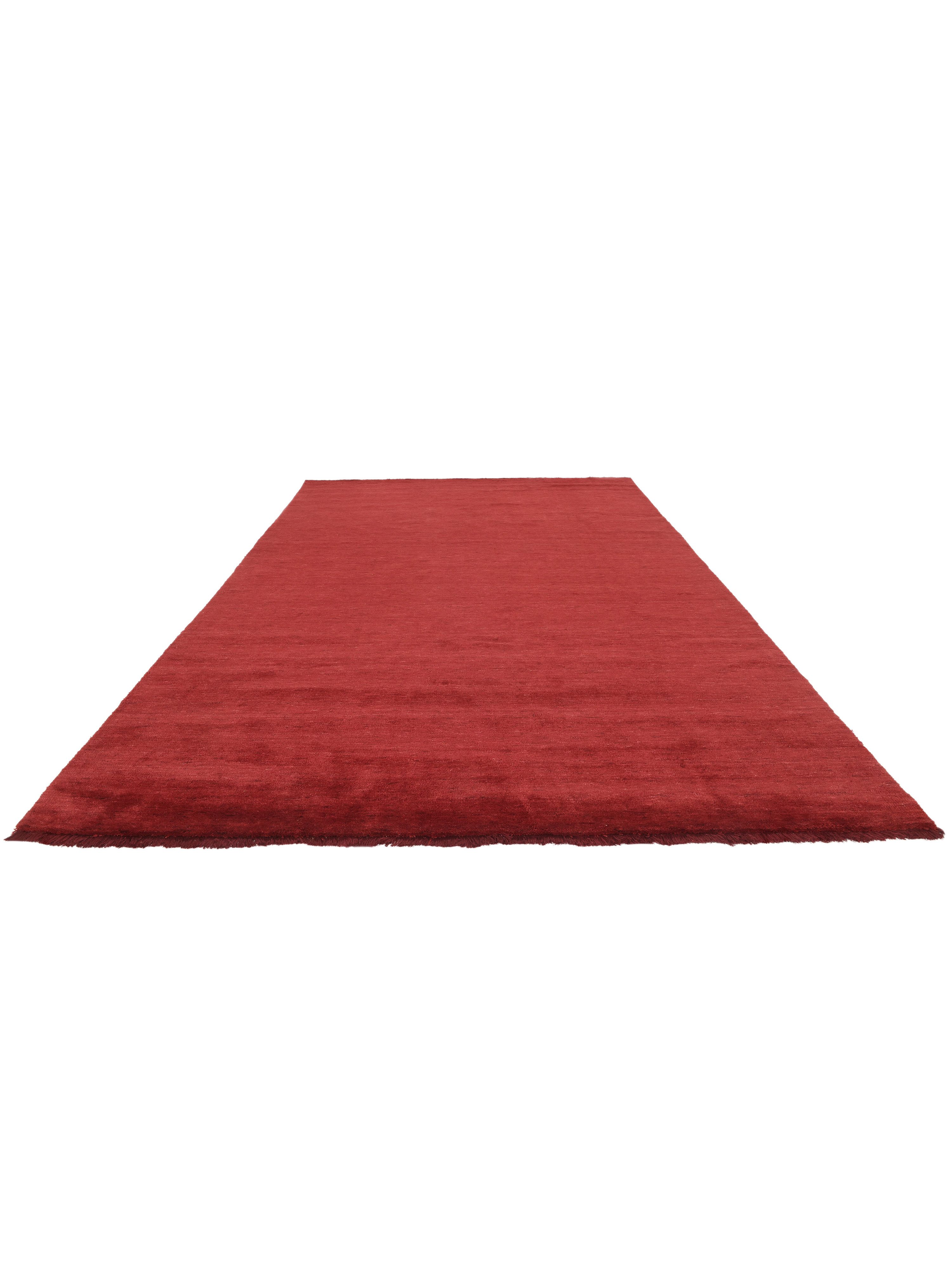 Rugvista premium - Handloom fringes - ダークレッド 140 x 200
