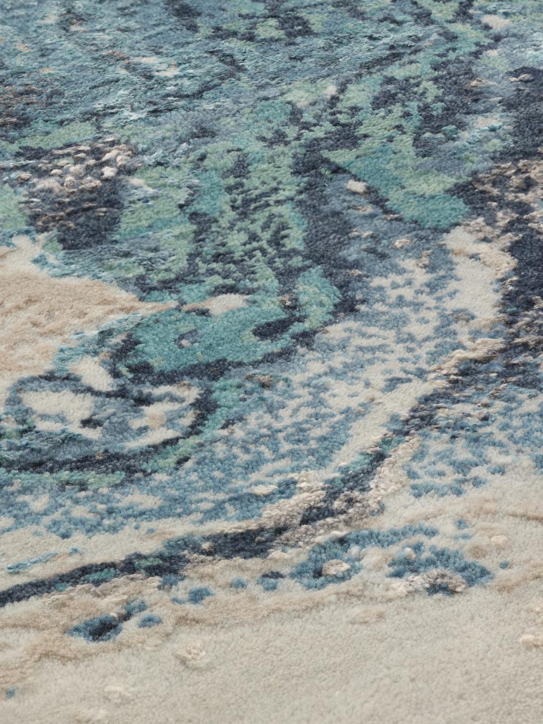 Contemporary Designs - Grey / Dark blue - 205 x 205 cm