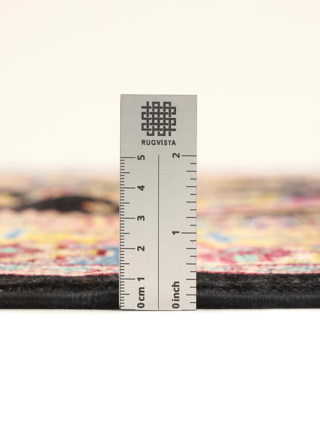 Hand-knotted Afghan rug with a black field and multicoloured diamond patterns.