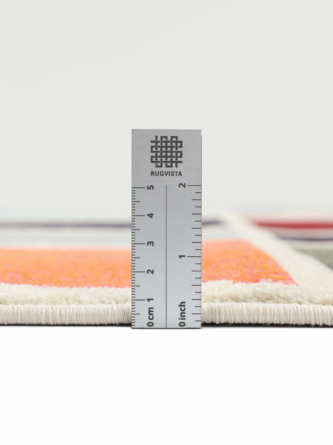 Multicolor tapijt met een geometrisch patroon