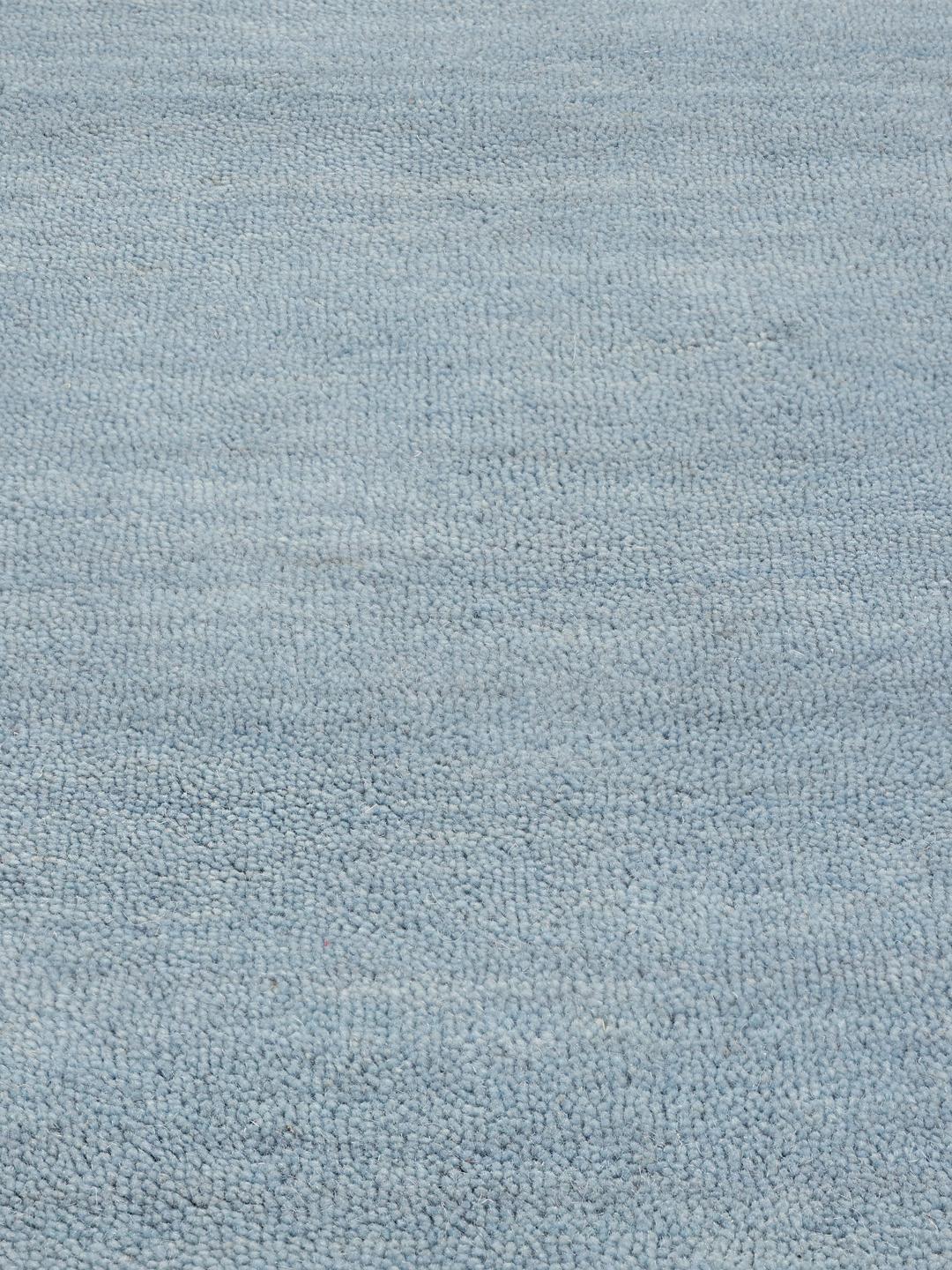 Rugvista premium - Handloom - Light Blue, Round Ø 100 cm Wool Rug ...