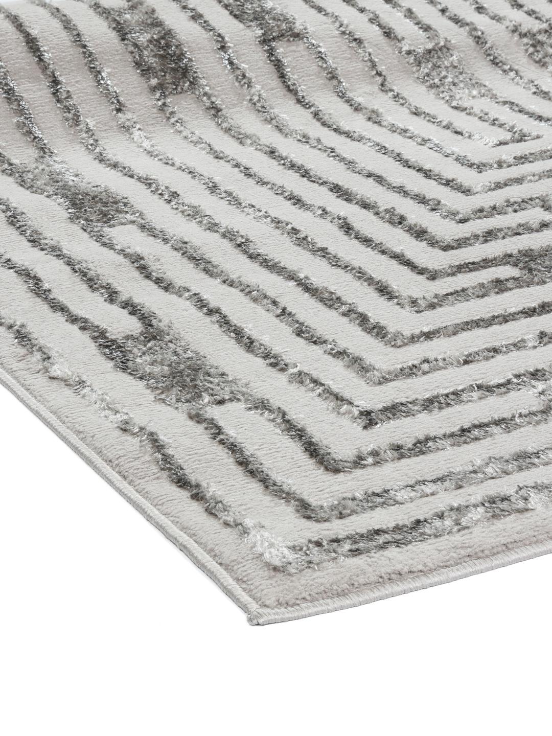 Miles - Grey / Silver grey - 200 x 300 cm